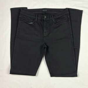 J Brand Women’s 29 Black Super Skinny Stretchy Embroidered  Circles Jean
